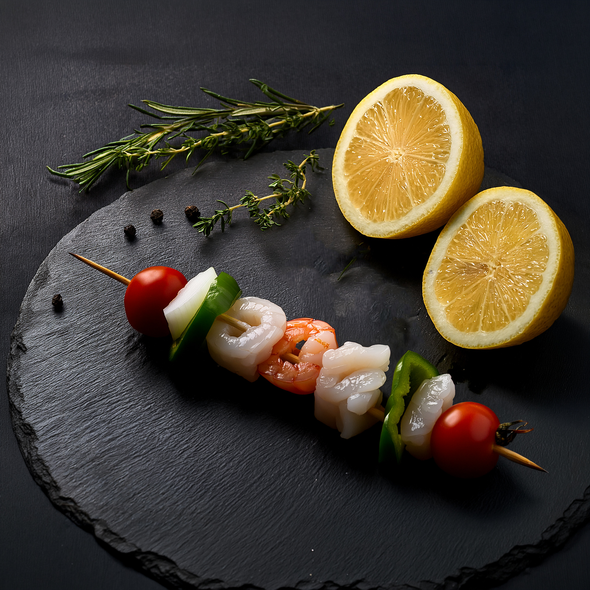 Meeresfrüchte-Spieße Provencale (8 Spieße)