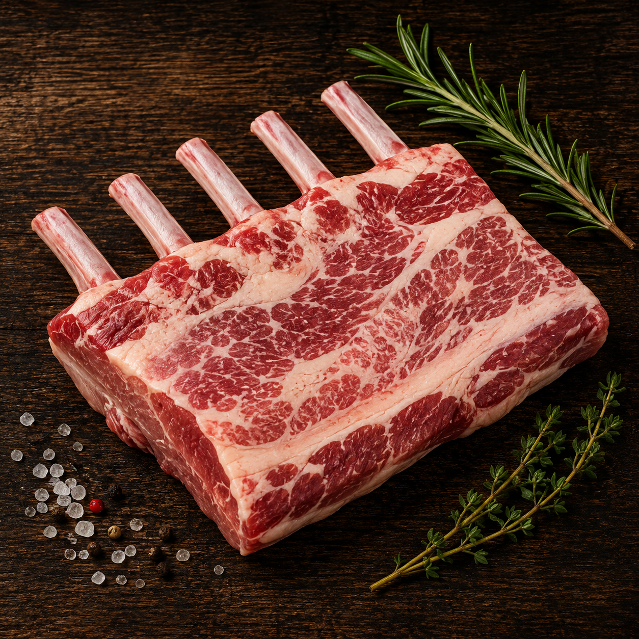 IBERICO Schweinekotelett 5 Rippen ca. 1 kg Stück